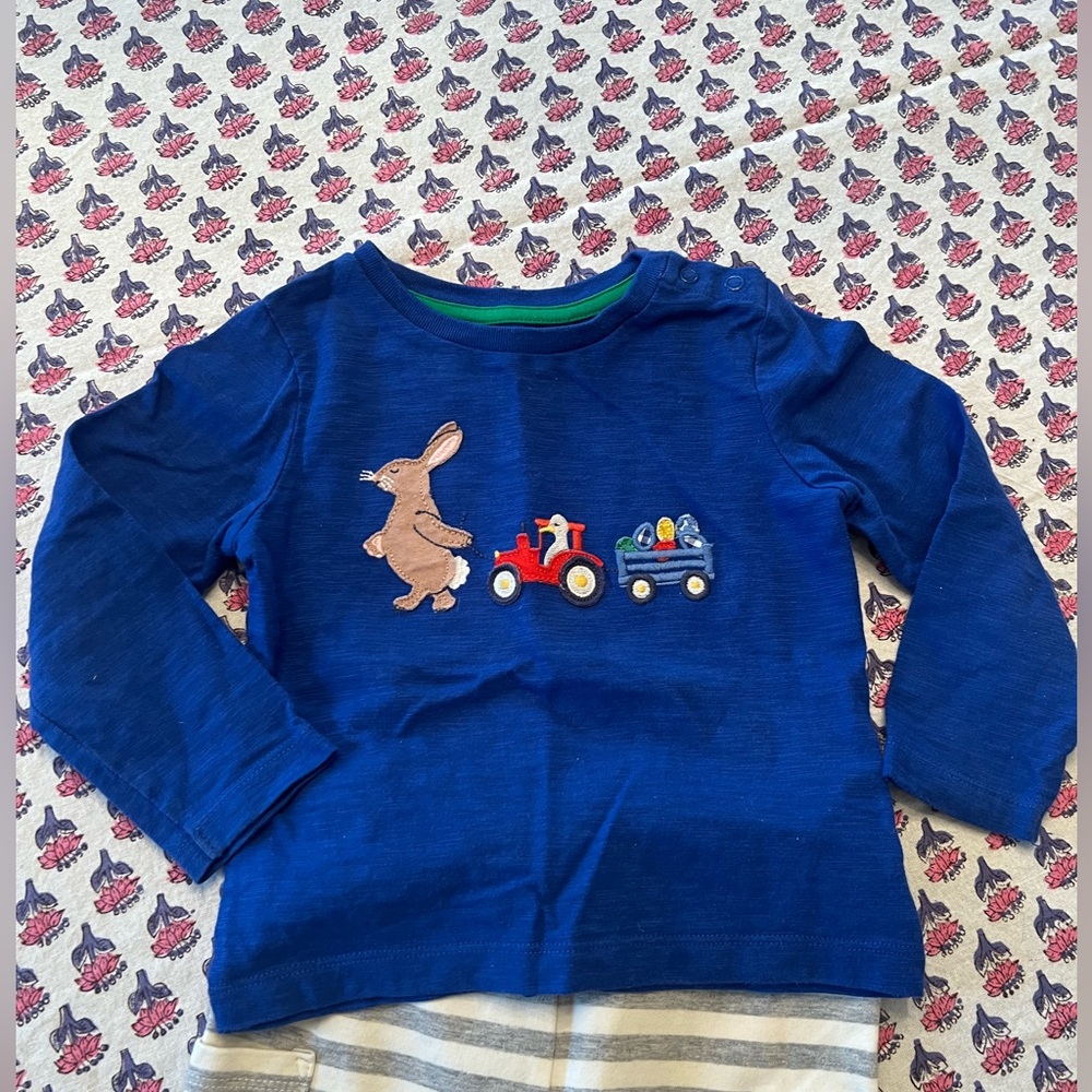 Baby Boden Bunny Tractor Todder Boys Set - Size 12-18 - Picture 2 of 3